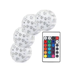 GlowWaterLights, 4 vodootporna LED svjetla s daljinskim upravljačem.